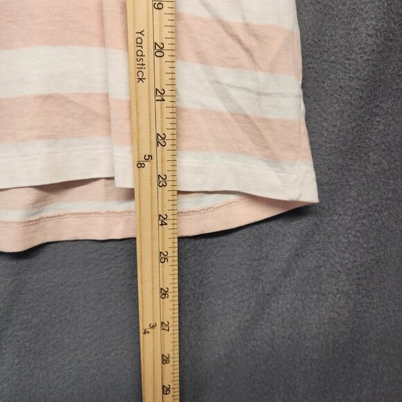 Polo Ralph Lauren Top Women XL Pink Stripe Short Sleeve V Neck Casual Preppy - Picture 7 of 10